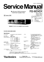 Technics - RSM-245-X - Service manual